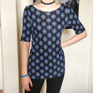 Peacock patterned Loft blouse